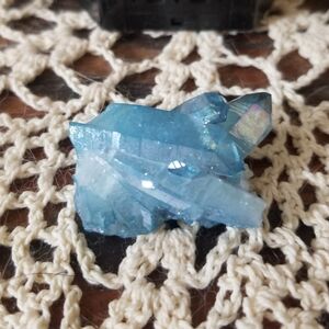 Aqua Aura Quartz Crystal Cluster